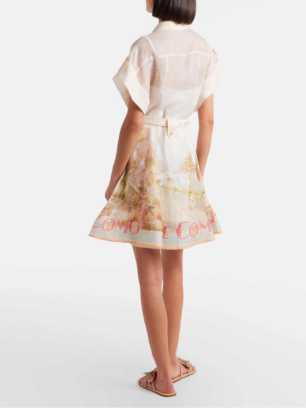 Zimmerman Como printed linen and silk shirt dress - Picture 3 of 9